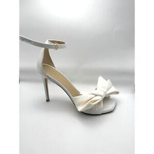 Stuart Weitzman Ivory High Heel Sandals with Bow Accent Loveknot Size 6 36.5